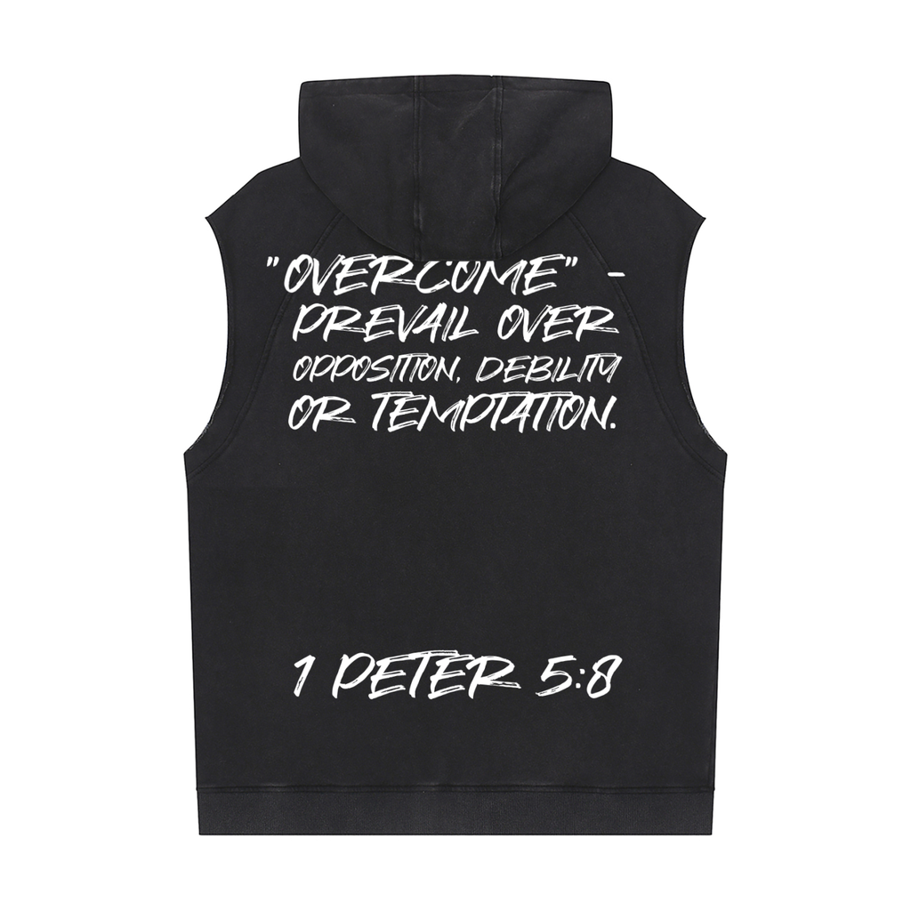 "Overcome." Sleeveless Hoodie