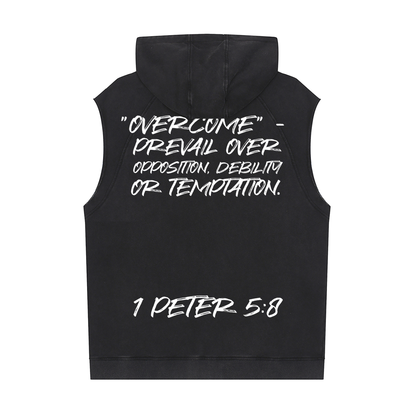 "Overcome." Sleeveless Hoodie