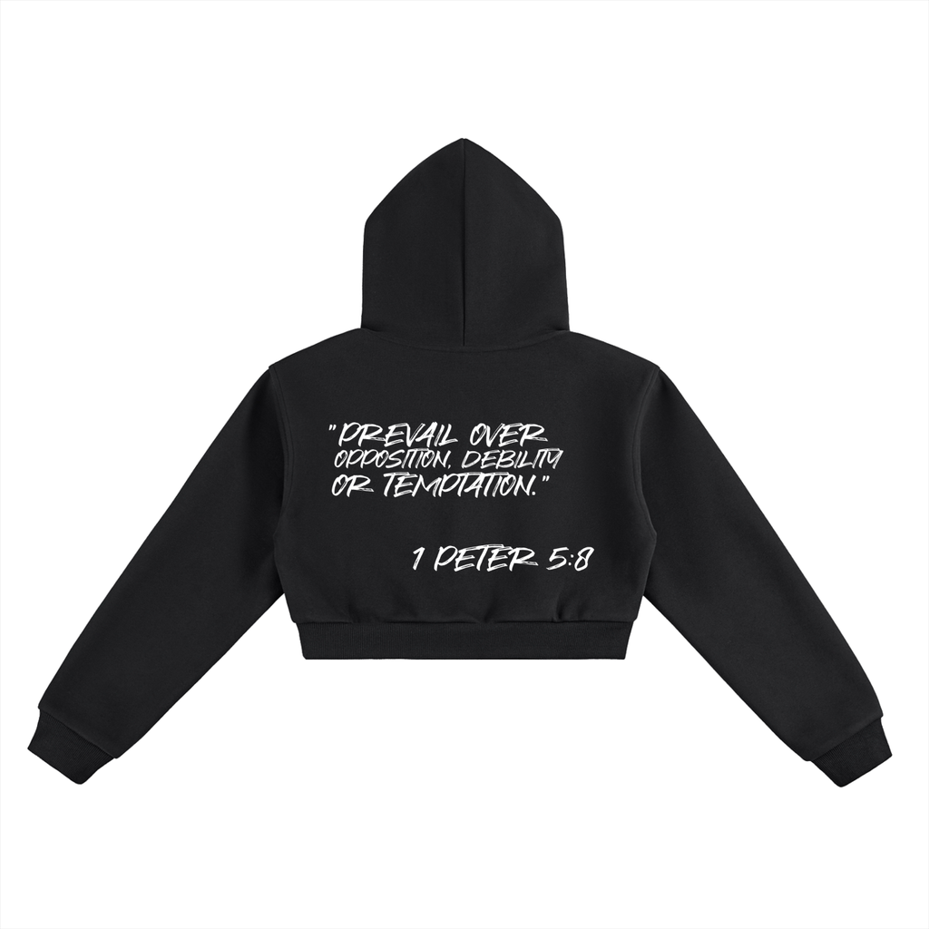 "Overcome." Women's Cropped Hoodie