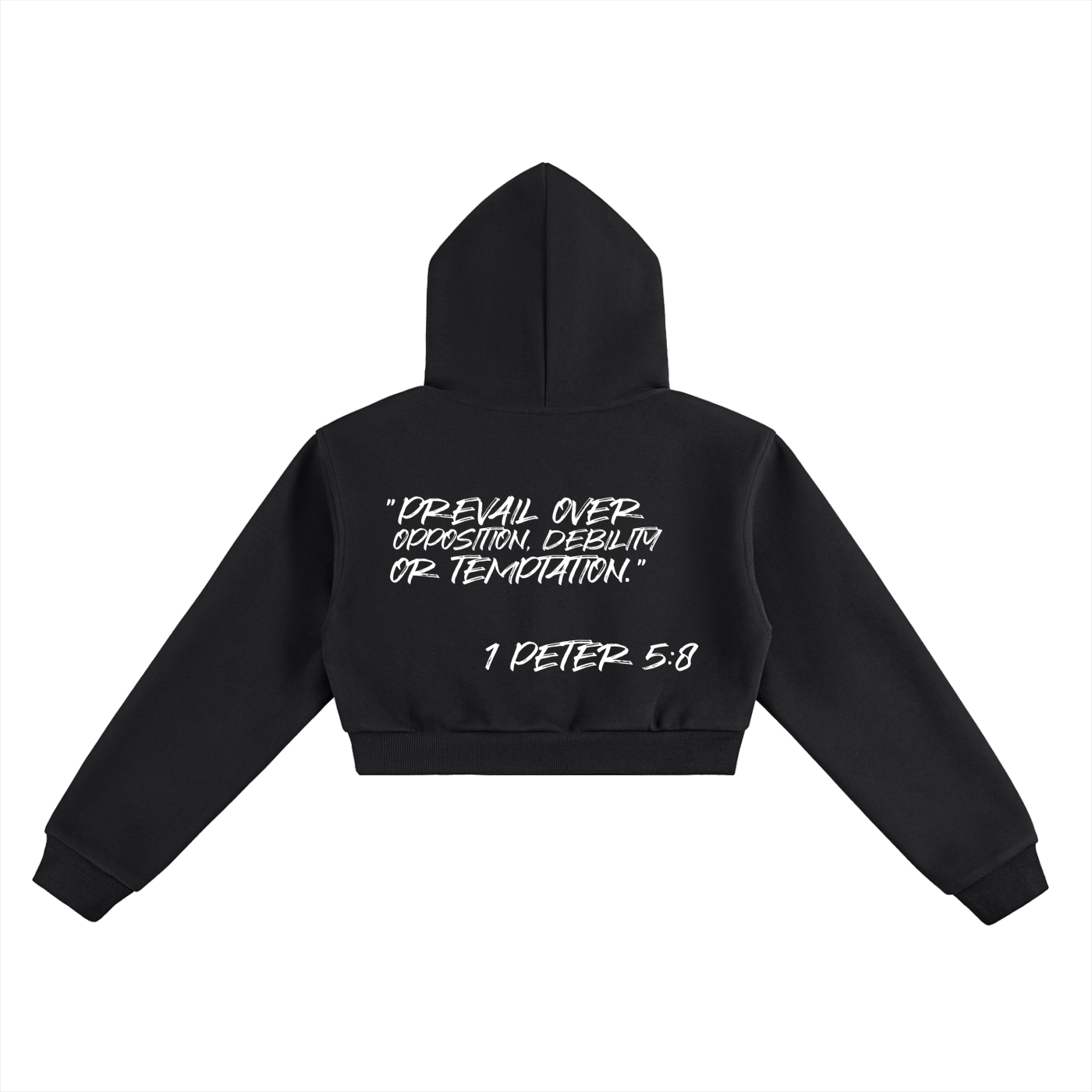 "Overcome." Women's Cropped Hoodie