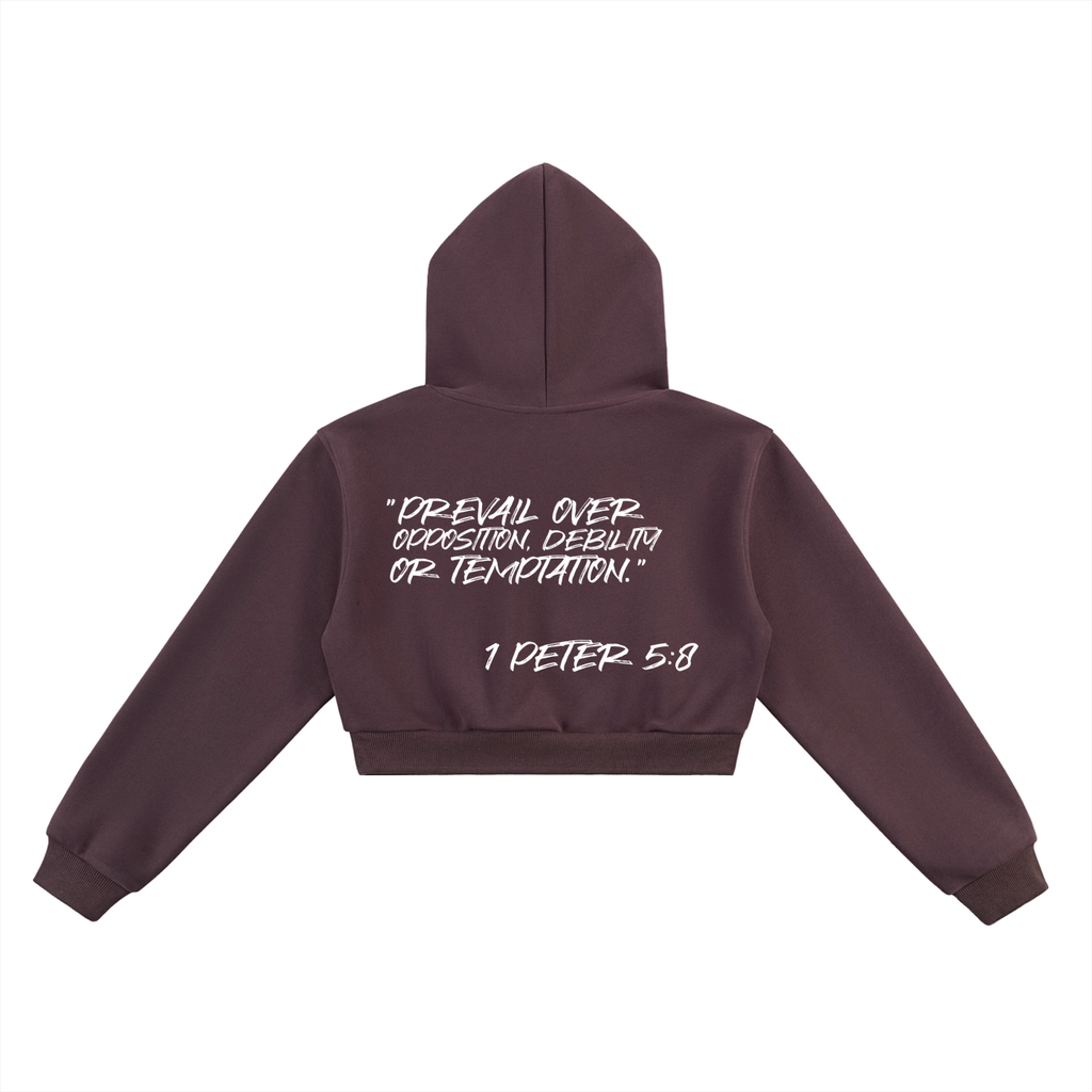 "Overcome." Women's Cropped Hoodie