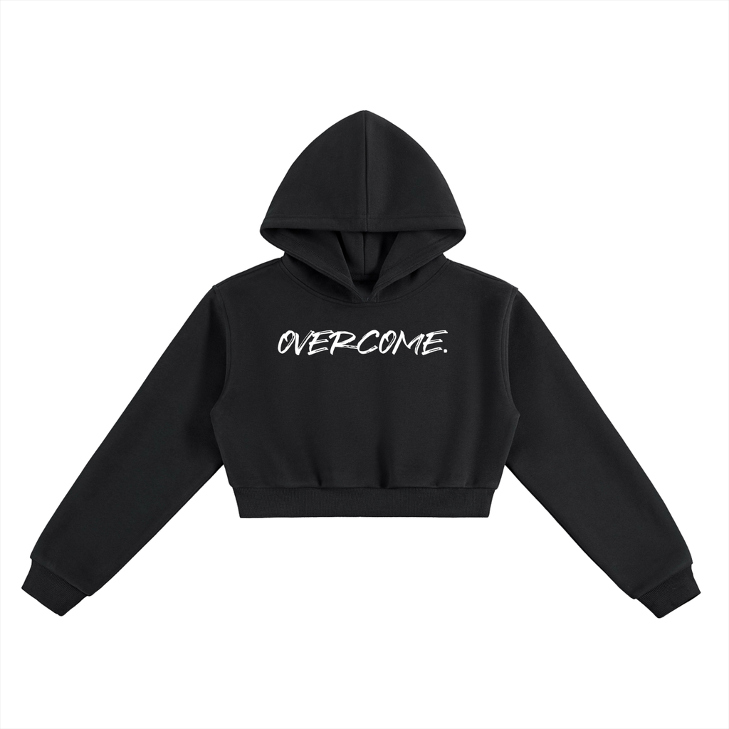 "Overcome." Women's Cropped Hoodie