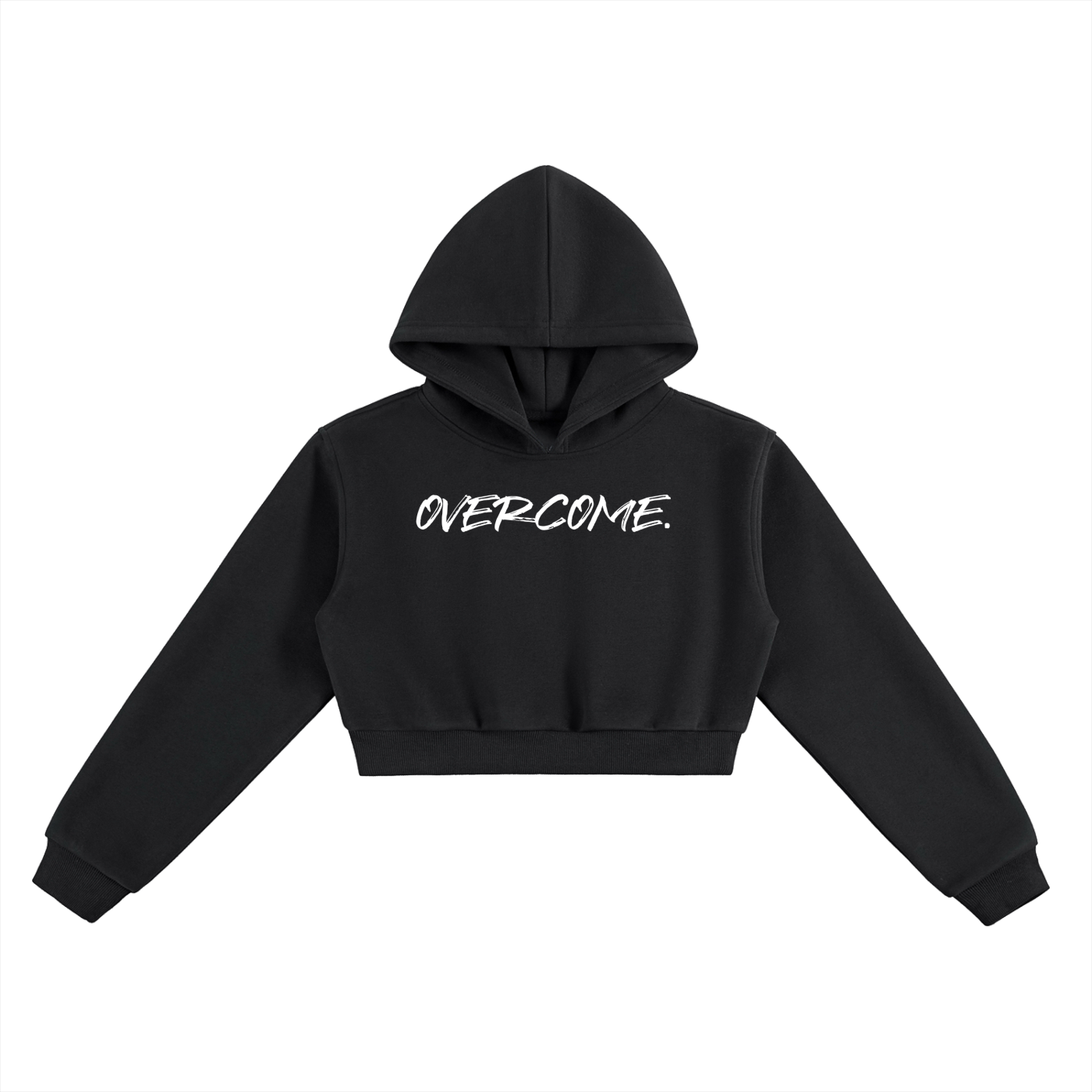 "Overcome." Women's Cropped Hoodie